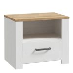 Bohol 1 Drawer Bedside I n Navy Oak - Image 3