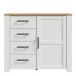 Bohol 1 Door 4 Drawer Chest in Riviera Oak/White - Image 2