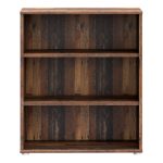 Essential Low Wide 2 Shelf Bookcase in Vintage Oak - Image 2