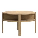 Tobago Round Coffee Table with Open Shelf in Mauvella Oak - Image 3