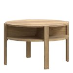 Tobago Round Coffee Table with Open Shelf in Mauvella Oak - Image 2