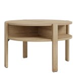 Tobago Round Coffee Table with Open Shelf in Sonoma Oak - Image 2