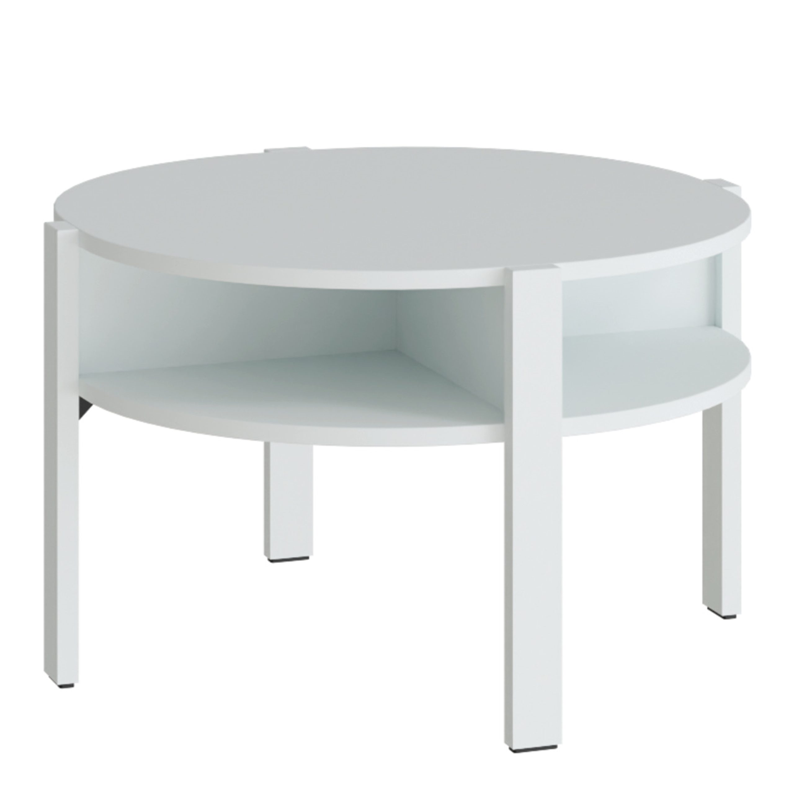 80FCFTT5024U58_1 Tobago Round Coffee Table with Open Shelf in Grey - Image 1