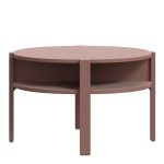 Tobago Round Coffee Table with Open Shelf in Terracotta - Image 3