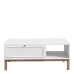 Wensley 1 Drawer Coffee Table in Light Grey and Oak - Image 2
