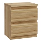Edmore 3 Drawer Bedside Table in Mauvella Oak - Image 3