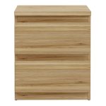 Edmore 3 Drawer Bedside Table in Mauvella Oak - Image 2
