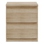 Edmore 2 Drawer Bedside Table in Sonoma Oak - Image 2