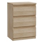 Edmore 3 Drawer Bedside Chest in Sonoma Oak - Image 3