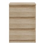 Edmore 3 Drawer Bedside Chest in Sonoma Oak - Image 2