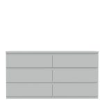 Edmore 6 Drawer Wide Chest in Light Grey - Image 2