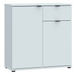 Ganymede 2 Door Cupboard with Drawer and Top Lip Detail in Light Grey - Image 3