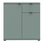 Ganymede 2 Door Cupboard with Drawer in Sage Green - Image 2