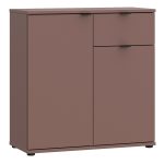 Ganymede 2 Door Cupboard with Drawer in Terracotta - Image 3