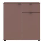 Ganymede 2 Door Cupboard with Drawer in Terracotta - Image 2