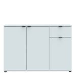Ganymede Wide 3 Door Cupboard with Drawer in Light Grey - Image 2
