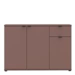 Ganymede Wide 3 Door Cupboard with Drawer in Terracotta - Image 2