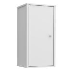 Ipsarion Hanging Cupboard with 1 Door & Silver Handle in White - Image 3