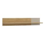 Bixbite Wall Shelf with Sliding Panel in Mauvella Oak and Sand - Image 3