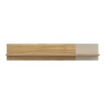 Bixbite Wall Shelf with Sliding Panel in Mauvella Oak and Sand - Image 2