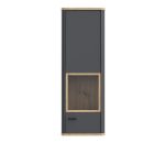 Klara Display Cabinet with 1 Glass Door in Grey and Oak - Image 2