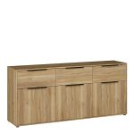 Orkney 3 Drawer Sideboard with 3 Doors in Mauvella Oak
