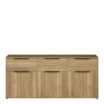 Orkney 3 Drawer Sideboard with 3 Doors in Mauvella Oak - Image 2