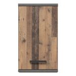 Veris Small Hanging Cupboard with 1 Door in Walnut and Dark Grey - Image 2