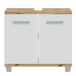 Veris Under Sink Cabinet with 2 Doors in Artisan Oak and Light Grey Doors - Image 2