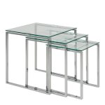 Katrine Nest of Tables with Glass Top Set of 3 - Image 3