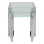 Katrine Nest of Tables with Glass Top Set of 3 - Image 2