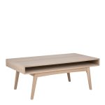 Marte Coffee Table with Open Shelf in White Oak - Image 3