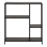 Newcastle Asymmetrical Bookcase with 3 Shelves in Matt Black - Image 2