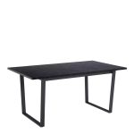 Amble Dining Table with Black Marble Melamine Top & Black Legs - Image 3