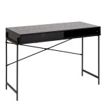 Angus Office Desk with Sliding Door in Black - Image 3