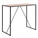 Seaford Black Metal Bar Table with Oak Top - Image 3