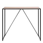 Seaford Black Metal Bar Table with Oak Top - Image 2