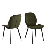 Femke Dining Chair in Olive Green Set of 4 - Image 3