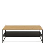 Gila Coffee Table with Open Shelf in Oak & Black - Image 2