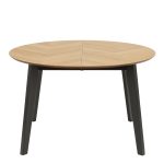 Georgetown Round Dining Table in Oak & Black - Image 2