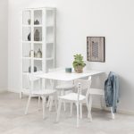 Roxby Square Dining Table in White 120x80cm includes 4 Roxby Dining Chairs in White
