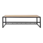 Seaford Black Metal Coat Rack with Oak Top - Image 2