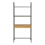 Seaford Bookcase with 1 Drawer in Black and Oak - Image 2