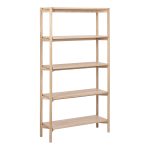 Braidwood Bookcase with 4 Shelves in White Oak Veneer - Image 3