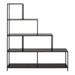 Seaford Bookcase with 4 Shelves in Black - Image 2