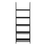 Wally Bookcase with 5 Shelves in Black - Image 2