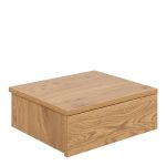 Avignon Square Bedside Table with 1 Drawer in Oak - Image 3