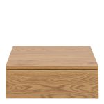 Avignon Square Bedside Table with 1 Drawer in Oak - Image 2