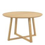 Malika Round Dining Table in Oak - Image 3