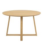 Malika Round Dining Table in Oak - Image 2